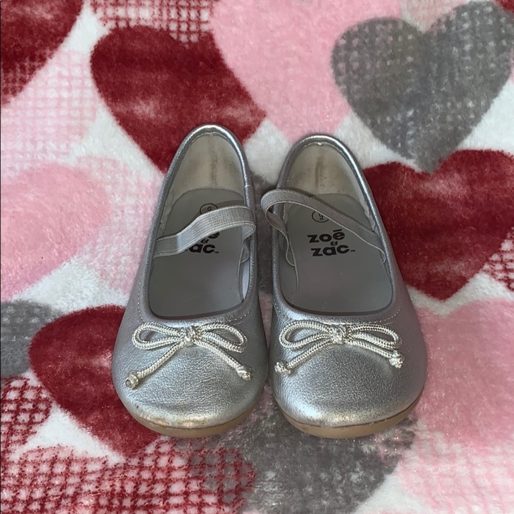 Silver ballet shoes for girls